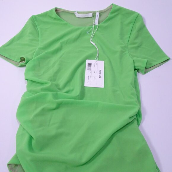 Helmut Lang Green Reversible Short Sleeve T-Shirt Lawn Neon Green XS L NWT 245 - Picture 10 of 12